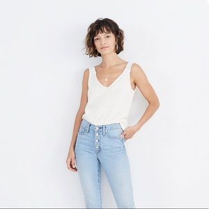 Madewell 9” high-rise skinny crop jeans raw hem